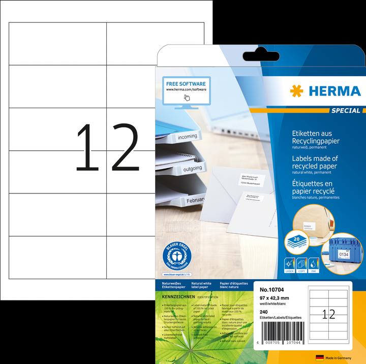 Produktbild HERMA Recycling Etiketten A4