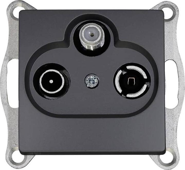 Actual product image Gunsan Visage Multimedia Sat TV Radio aerial socket dark silver