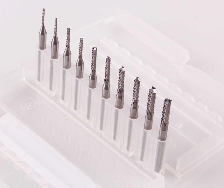Actual product image Planet-Hobby diammant toothed solid carbide cutters set 10pcs (1,0/1,5/2,0/2,5/3,0mm)