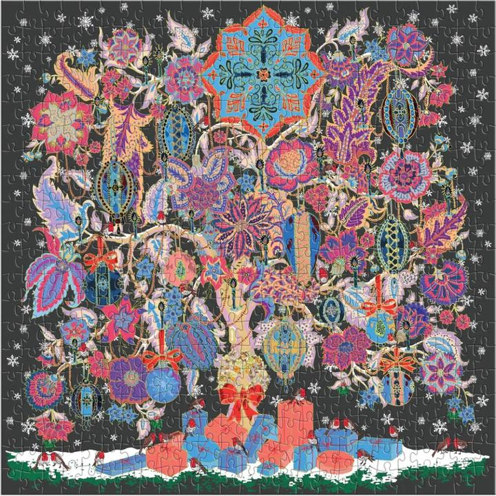 Actual product image Abrams & Chronicle Liberty Christmas Tree of Life 500 Piece Foil Puzzle (500 pieces)