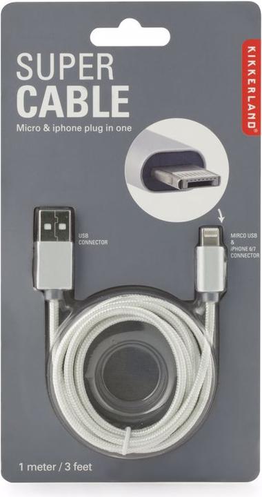 Actual product image Kikkerland USB A - Lightning (1 m)