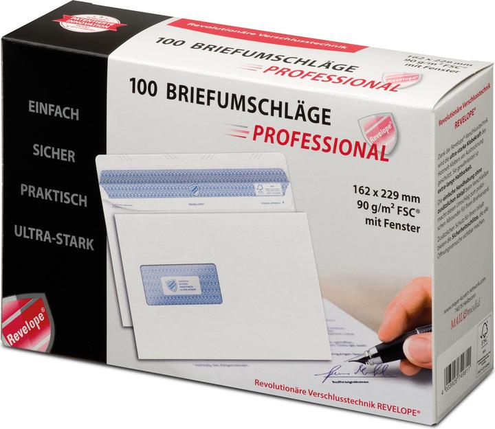 Image du produit Magni 30051816 Enveloppe REVELOPE, DIN C5, avec fenêtre (C5, 100 x)
