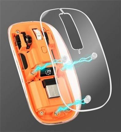 Produktbild Manhattan MH Transparent 4D mouse, White (Kabellos)