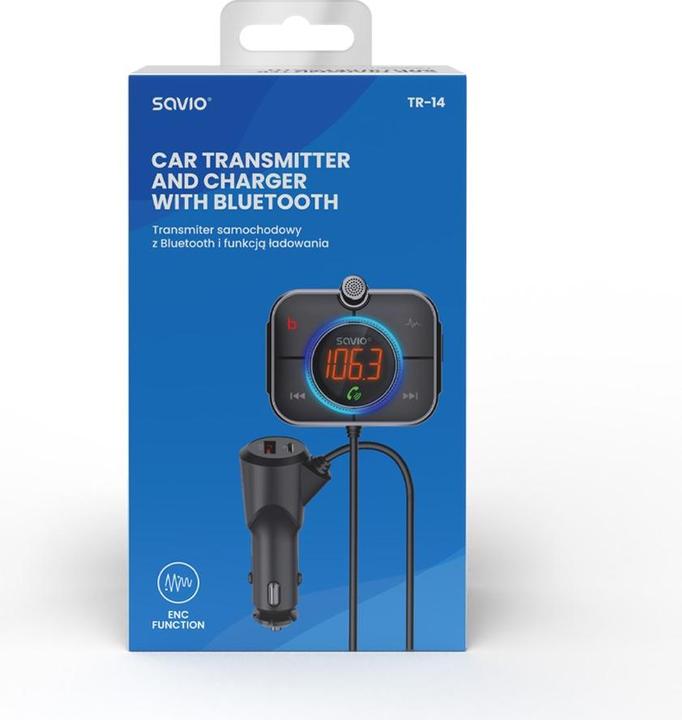 Actual product image Savio FM transmitter