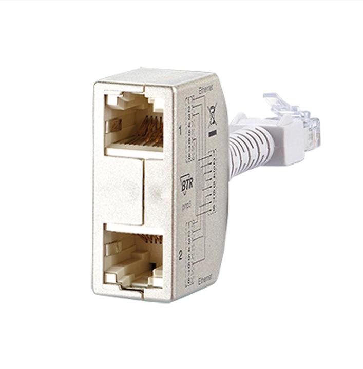 Produktbild Metz Connect BTR Cable sharing Adpt. pnp 3 2er Set Ethernet-Ethernet VE 2 Ethernet-Ethernet silber