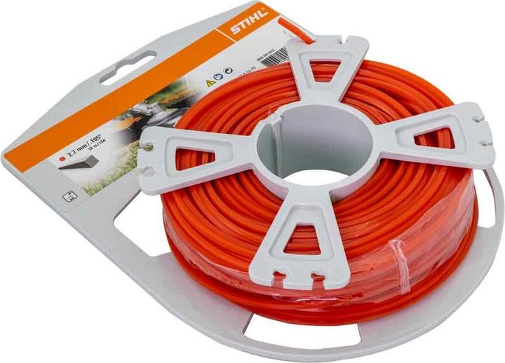 Immagine prodotto Stihl 9302642 Filo per falciatura quadrato 2,7 mm x 32 m, arancione (Lenza per tagliabordi + rocchetto di lenza)