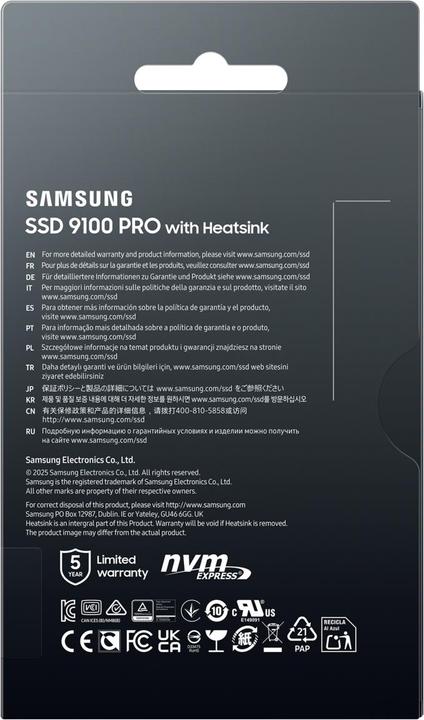 Productafbeelding Samsung 9100 Pro met koellichaam (4000 GB, M.2 2280)