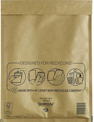 Immagine prodotto Sealed Air Mail Lite G/4 Busta oro senza finestra 250 mm x 340 mm striscia peel-off (50 x)