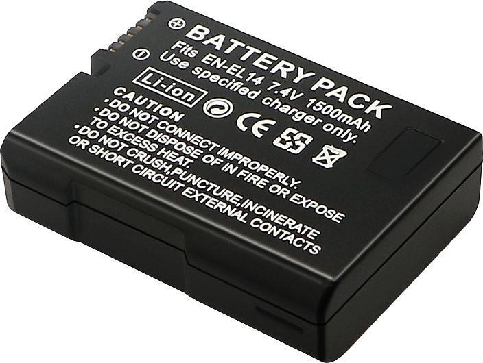 Acconic Akku f. Nikon EN-EL14a decoded CoolPix P7000 P7100 P7700 P7800 D5300 (Akku)