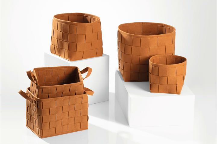Produktbild N8werk Aufbewahrungskorb Filz 32 cm Rostbraun (1 x, 32 x 32 x 32 cm)