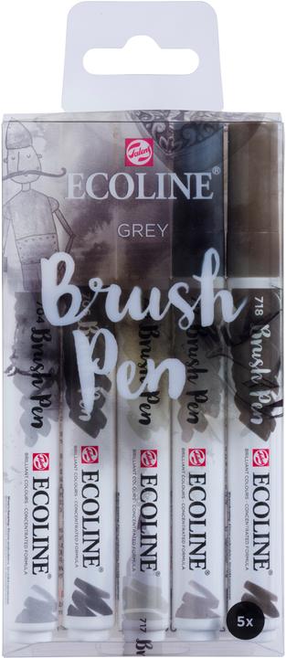 Talens Ecoline Brush Pen (Weiss, Mehrfarbig, 5 x)