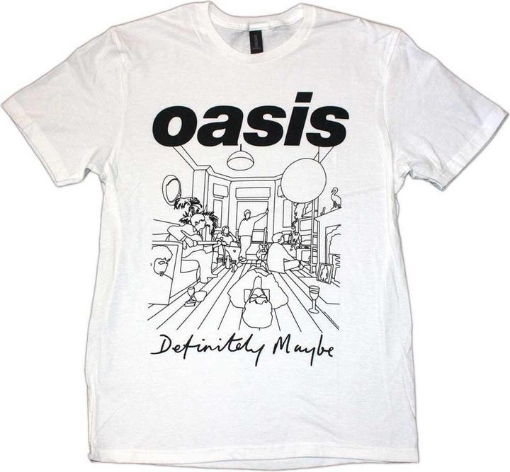 Immagine prodotto Oasis Definitely Maybe Maglietta Disegno a Linee Adulto Unisex (XXL)