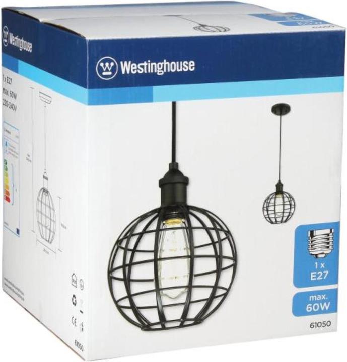 Image du produit Westinghouse Suspension Boule Cage noir mat avec 1 lampe (E27)