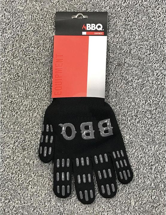 Image du produit Gant pour barbecue noir (30% coton, 70% polyester, Revêtement en silicone)