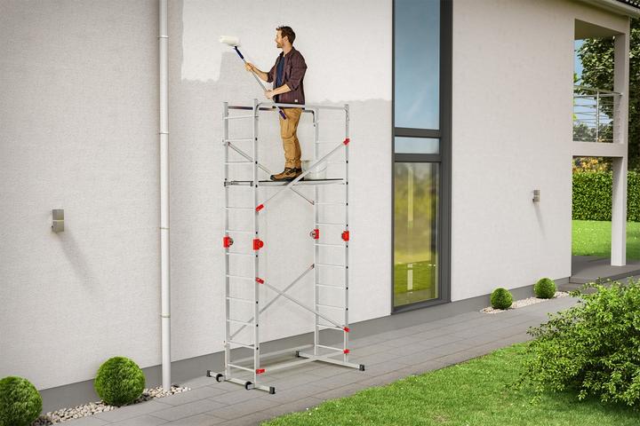 Image du produit Hailo G60, échafaudage multifonctionnel en aluminium, 2 x 12 (Échelle multifonction, 136 cm)