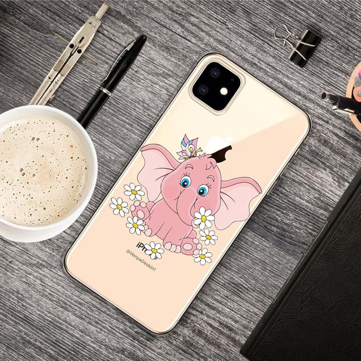Actual product image Ueli Express iPhone 11 Super Slim Rubber Case Pink Elephant (Apple iPhone 11)