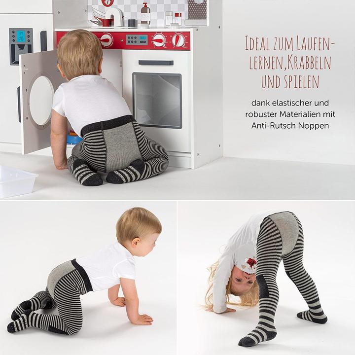 Image du produit La Loona LaLoona Collants pour bébé - Rayures Grises - (74/80)