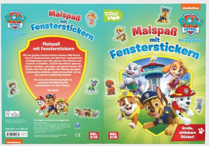 Immagine prodotto PAW Patrol: divertimento da colorare con gli adesivi per le finestre