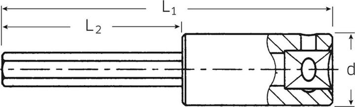 Produktbild Stahlwille Innensechskant-Steckschlüss 1/4DRx4mm (4 mm)