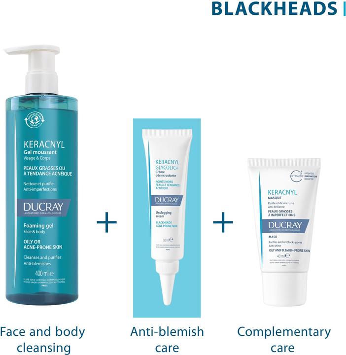Actual product image Ducray Keracnyl Schäumendes Waschgel (Gel, 400 ml)