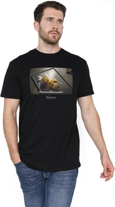 Immagine prodotto Shrek Gumdrop Buttons Maglietta Meme Uomo (4XL)