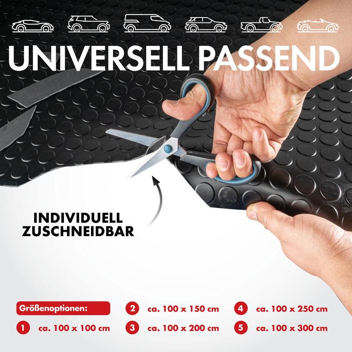 Produktbild Walser Gummimatte Coin, zuschneidbare Meterware 100x150 cm schwarz