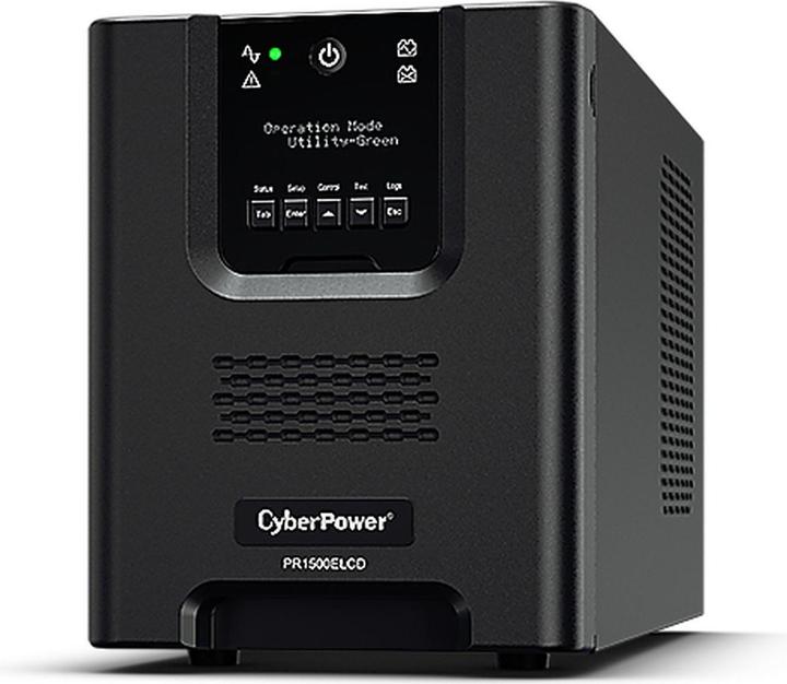 Immagine prodotto Cyberpower PR1500ELCD Line-Interactive 1500VA/1350W Sinsuwelle AVR LCD Output(8) IEC RS232 USB HID EPO SNM... (1500 VA, 1350 W, Interattivo linea UPS)