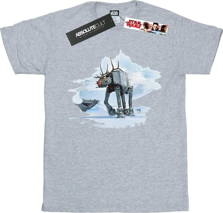 Actual product image Star Wars Mens Christmas AT-AT Reindeer T-Shirt (M)