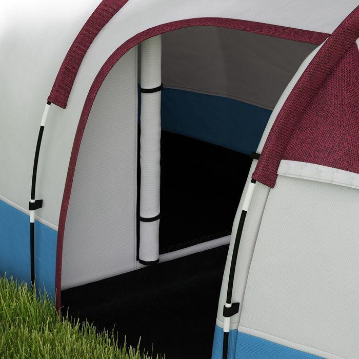 Image du produit Swisshandel24 Campingzelt, Tunnelzelt für 3 Personen, mit Lichthaken, Vorzelt für Garten, rot (Tente tunnel, 3 personnes)