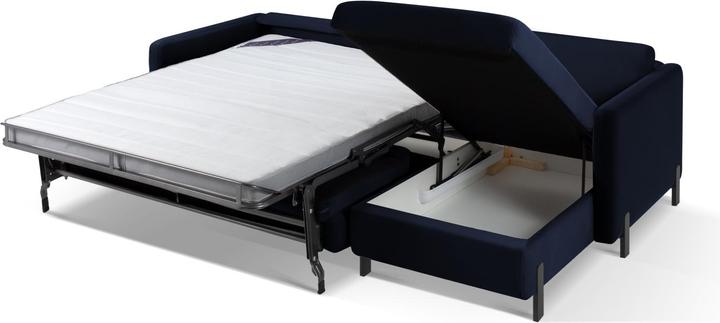 Image du produit Micadoni Canapé D'Angle Velours Droit Convertible, "Gloria", 5 Places, 280x170x80Fabriqué en Europe (Canapé d'angle)