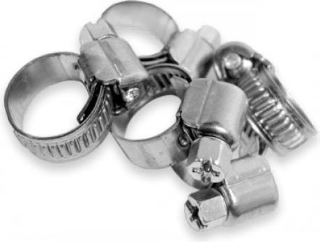 Actual product image Bradas 10 pieces W2 stainless steel hose clamps, 130 - 150 mm, 9 mm band (9 mm)
