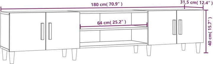 Immagine prodotto VidaXL Fuscienne (180 x 31,5 x 40 cm)