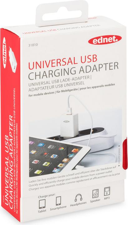 Produktbild ednet USB Lade-Adapter (Steckdose)