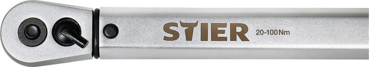 Produktbild Stier Drehmomentschlüssel mit Umschaltknarre 1/2" Aufnahme 20-100 Nm (1/2", 20 Nm, 100 Nm)