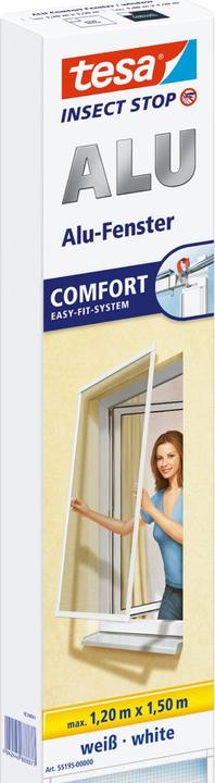 Immagine prodotto tesa Zanzariera Alu COMFORT per finestre, con telaio in alluminio, senza foratura (120 x 150 cm)