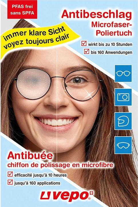 Image du produit Vepo chiffon en microfibre anti-buée 10 heures 160 applications