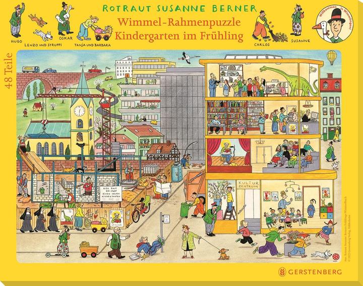 Produktbild Wimmel-Rahmenpuzzle Frühling Motiv Kindergarten (48 Teile)