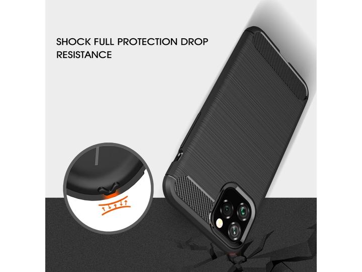 Immagine prodotto Screenguard Custodia Apple iPhone 11 Pro Max Carbon Brushed Soft TPU (Apple iPhone 11 Pro Max)