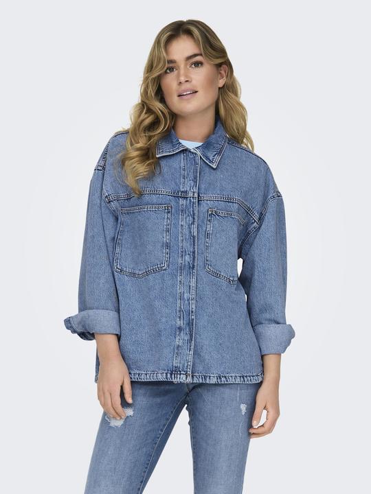 Actual product image Only Regular fit Shirt collar Cuffs with button Low-set shoulder Denim shirt Denim shirt (S)
