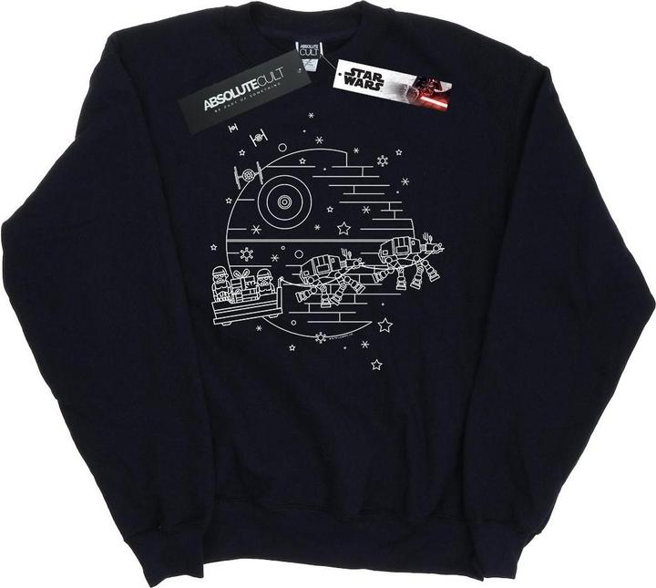 Actual product image Star Wars Womens/Ladies Death Star Sleigh Sweatshirt (M)