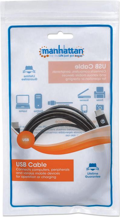 Produktbild Manhattan USB-C Schwartz (1 m, USB 3.2 Gen 2)