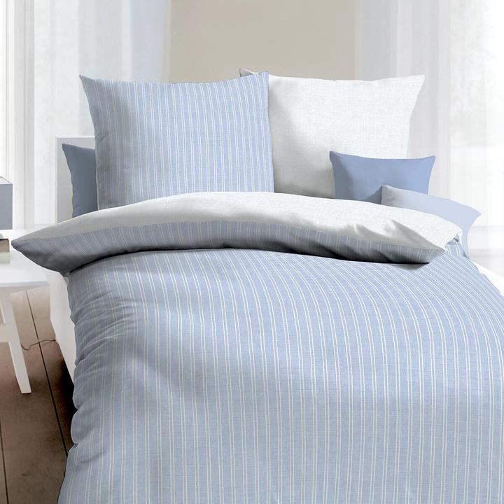 Actual product image Traumschlaf Mako satin bed linen Eternity Combo light blue (Bedding set, 135x200 cm + 80x80 cm)