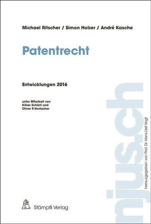 Actual product image Patentrecht (German, Michael Ritscher, Simon Holzer, André Kasche, 2017)