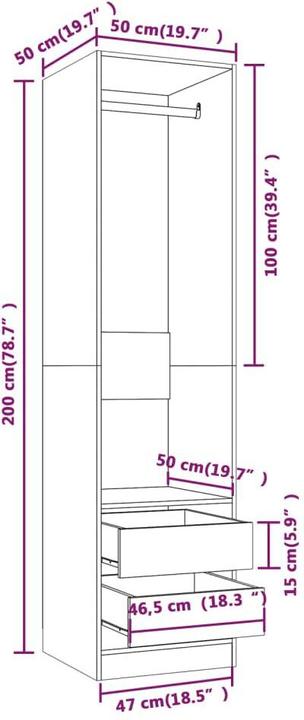 Immagine prodotto VidaXL Reni (50 x 50 x 200 cm)
