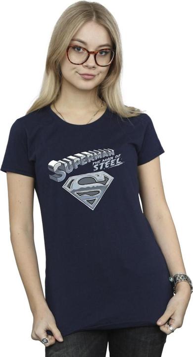 Actual product image Womens/Ladies Superman The Man Of Steel Cotton T-Shirt (M)