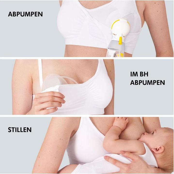 Actual product image Medela Hands-free 3in1 nursing and pump bra (S)