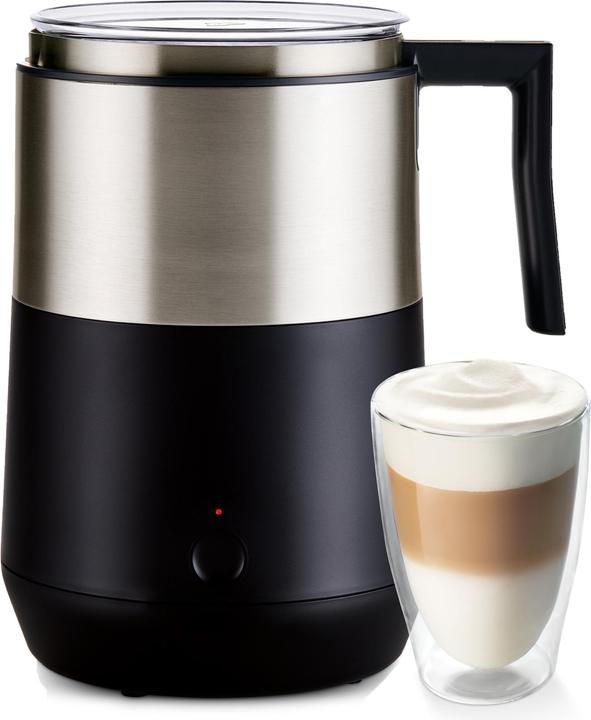 Tchibo Induktions-Milchaufschäumer, warmer und kalter Milchschaum, Schwarz (26 cl)