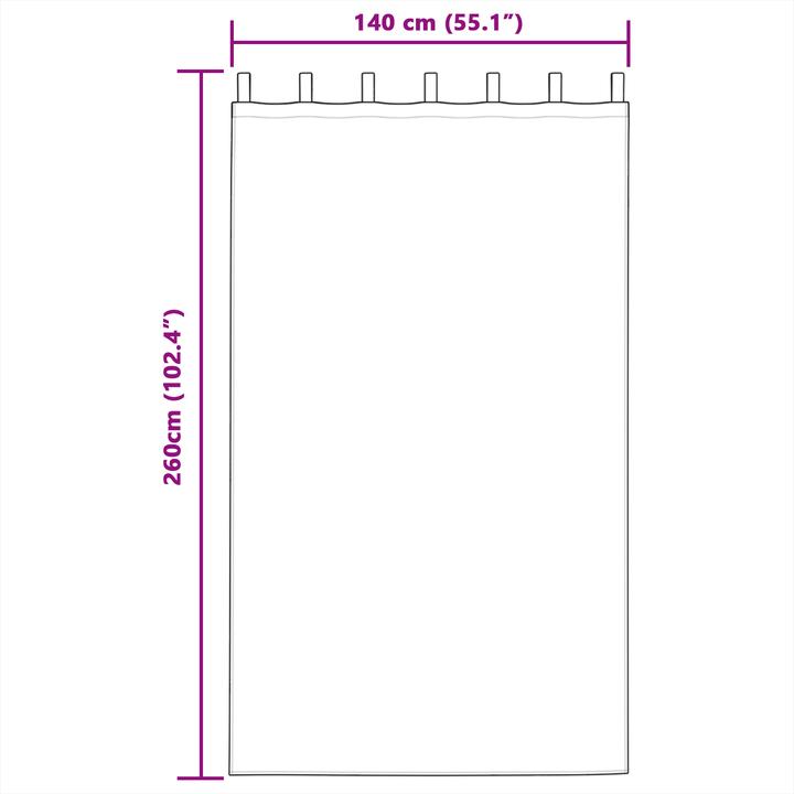 Immagine prodotto VidaXL Tende oscuranti con passanti 2 pezzi in velluto crema (140 x 260 cm)