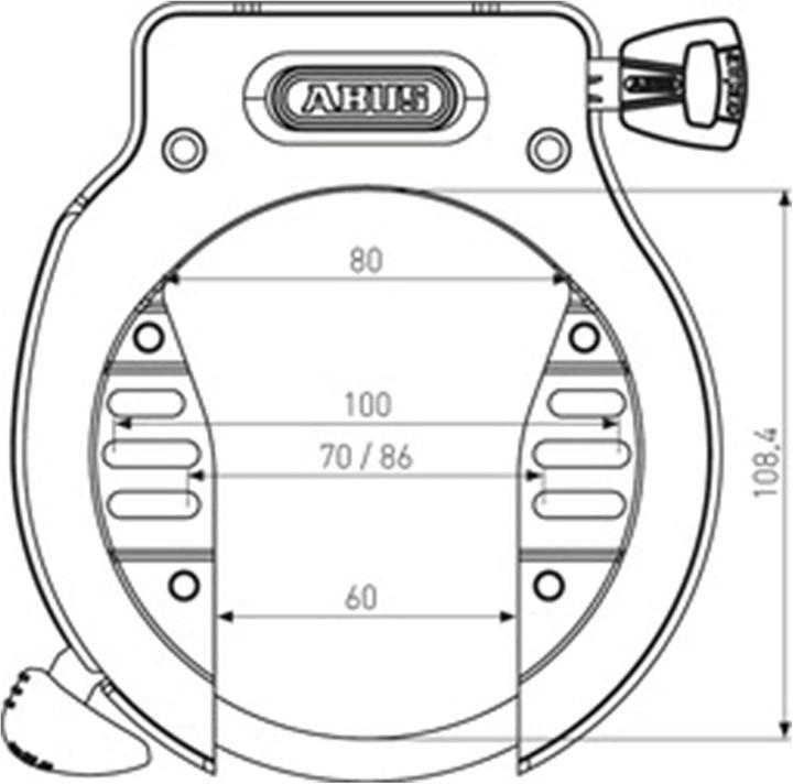 Produktbild Abus AMAPARO 4650SL R black OE (10.80 cm)