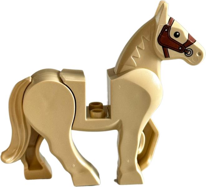 Produktbild LEGO Pferd Beige Ritter Figuren Minifiguren - 10352c01pb07 NEU! Menge 1x (10352)